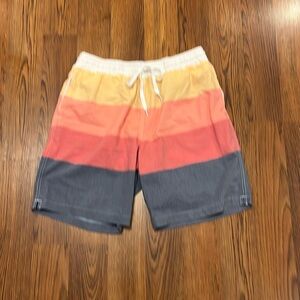 Chubbier Men’s size Large Swim Trunks, board shorts. Lined. Zippered rear pocket